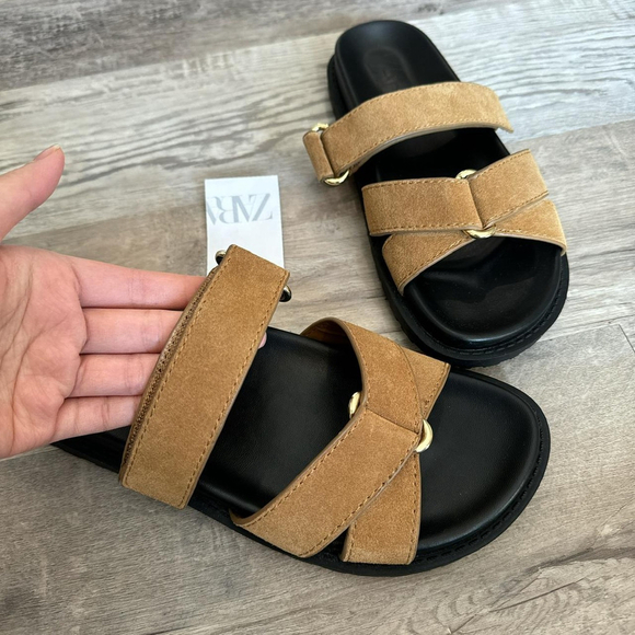 ZARA STRAPPY SUEDE SANDALS - Brand New WITH TAG - SIZE 6 or 36 - Picture 4 of 8